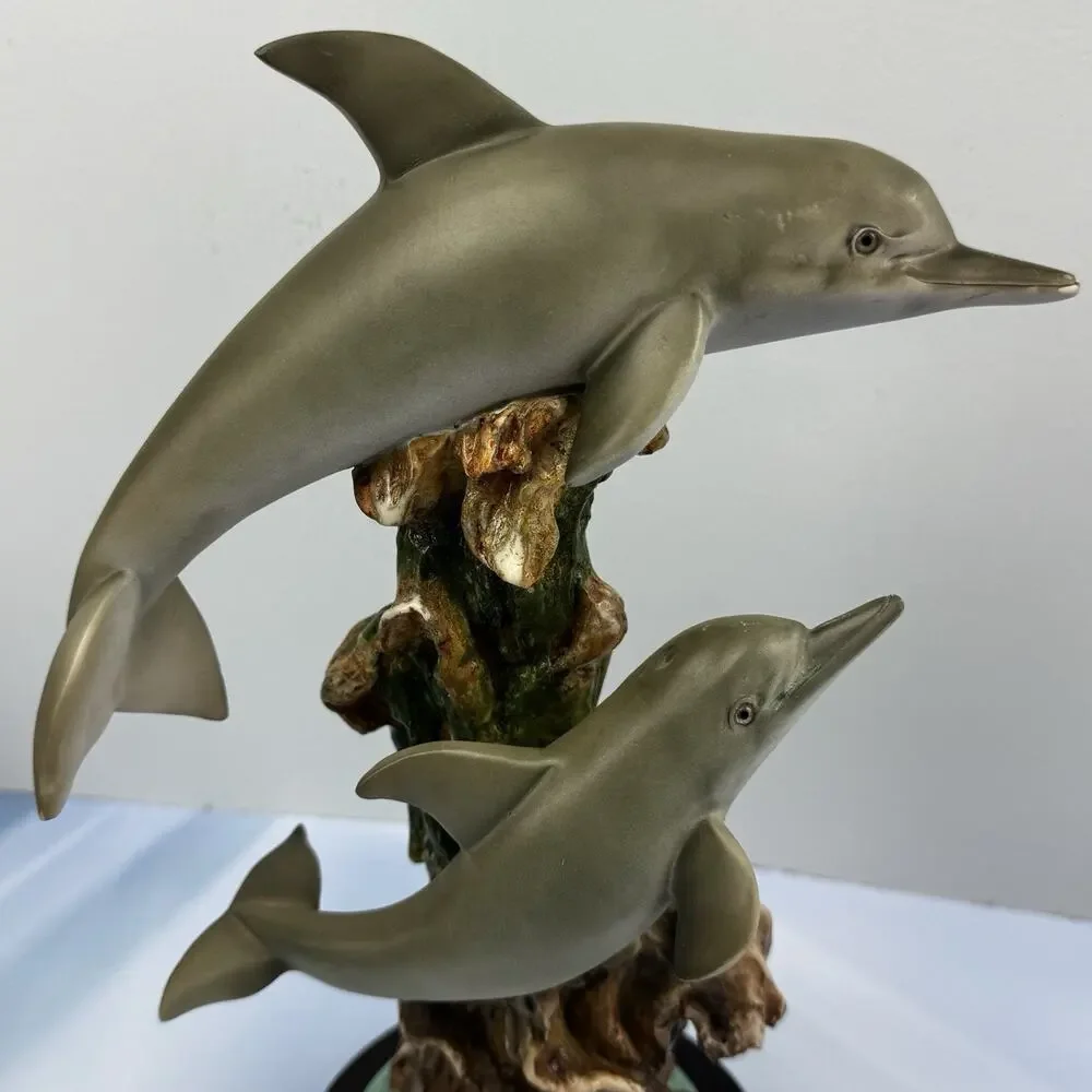 Wildlife Dolphins‎ Statue Crosa Collection Seaworld Edition Nautical Decor EUC